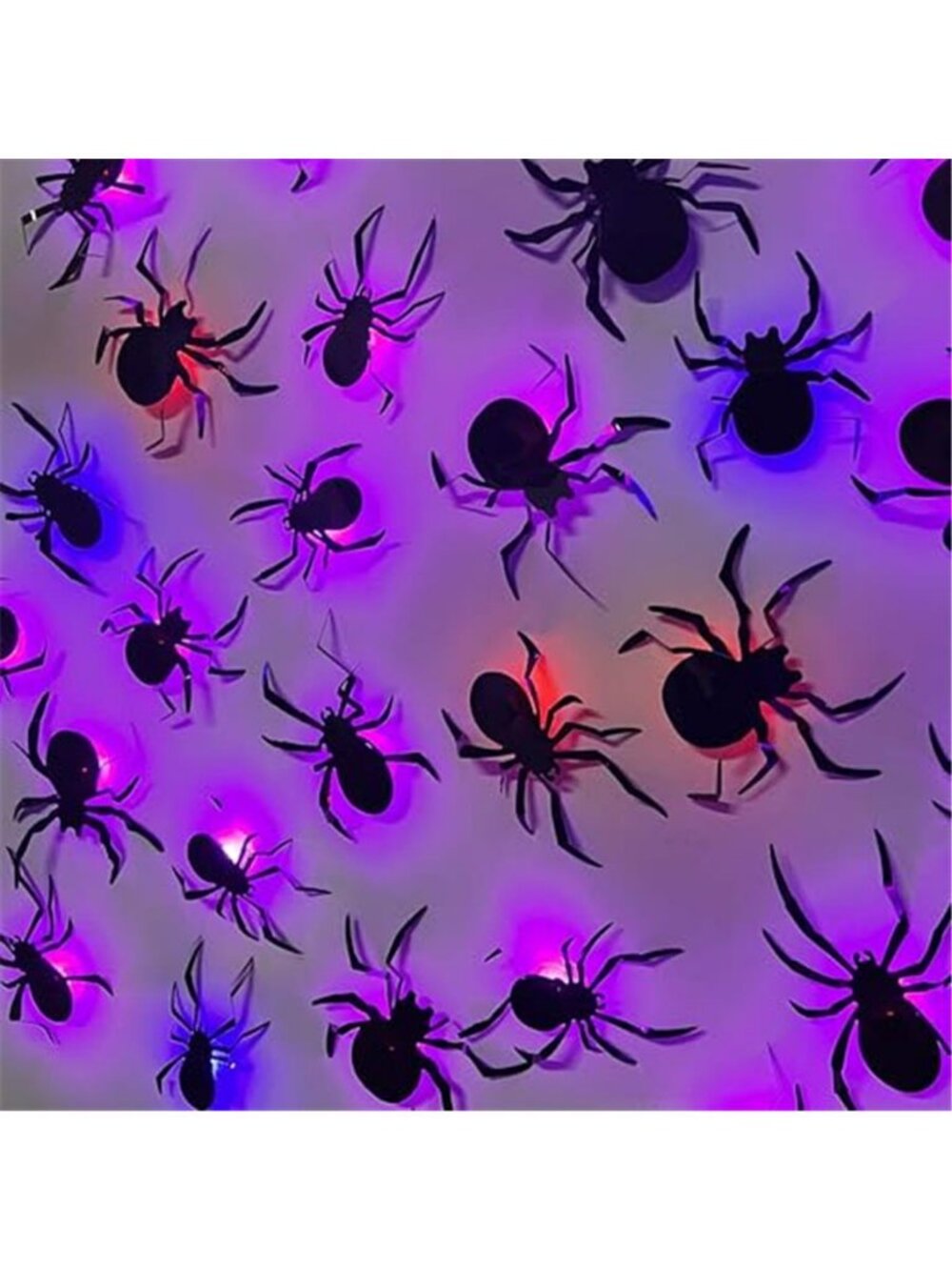 36 Pack Halloween Wall Decor Light up Spiders Window Decorations